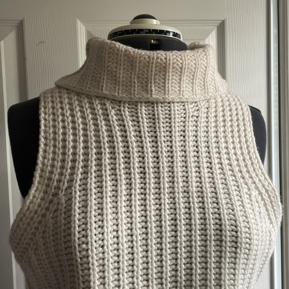 Sablyn White Sleeveless Knit Turtleneck Top - Picture 5 of 13